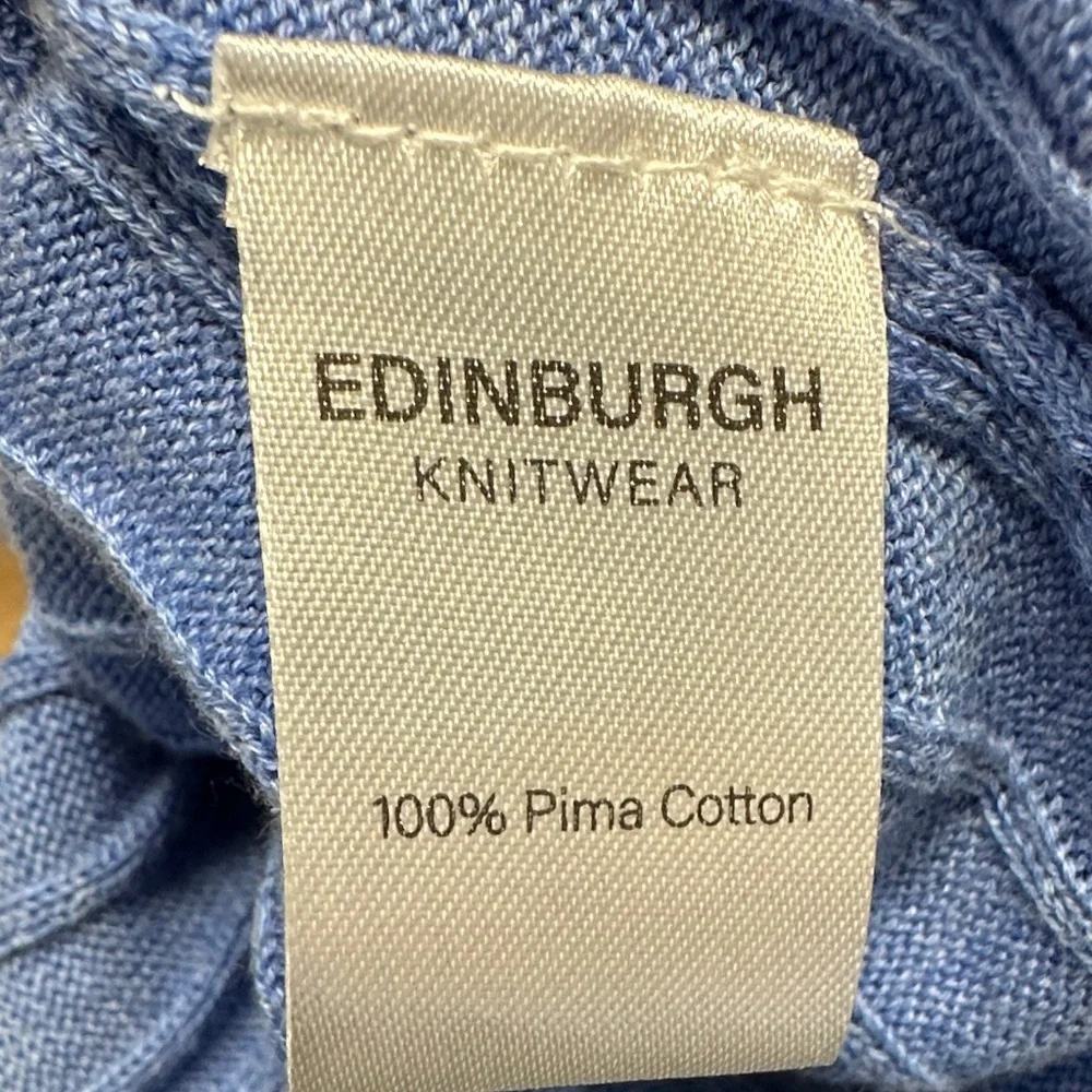 Edinburgh Knitwear Pima Cotton Crewneck Sweater Size S